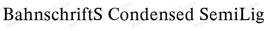 BahnschriftS Condensed SemiLigh字体转换